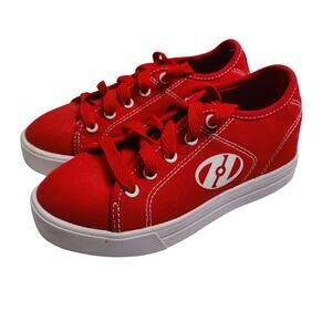 Heelys Boys Sz 1 Classic Red Roller Shoes Lace Up Skating